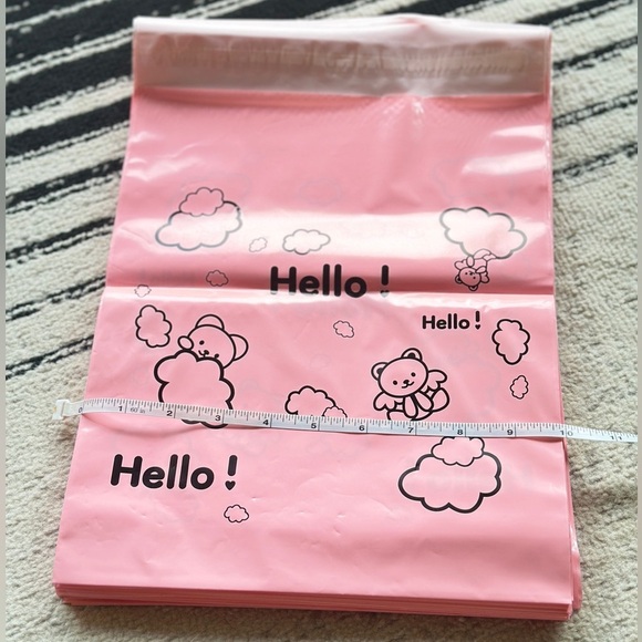 Pink Bear “Hello!” 100PCS *Poly Mailers 9.75x12 Inch - Picture 3 of 5